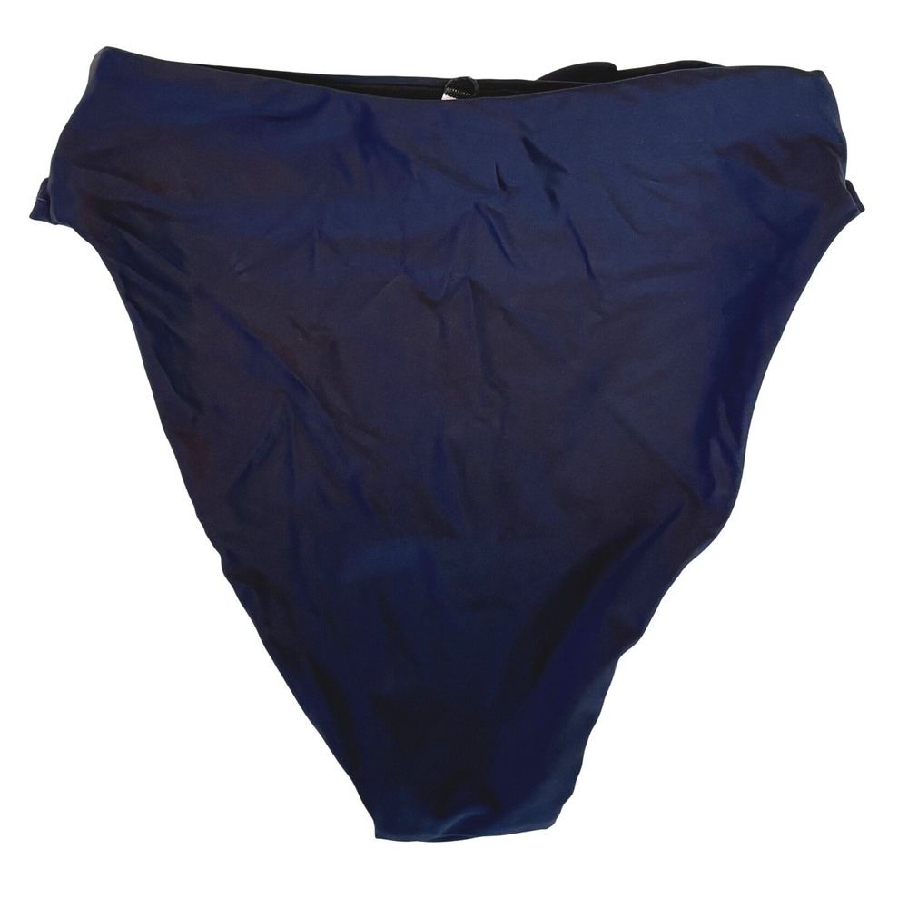 NEW‎ J.Crew Bikini Bottom Navy Blue Womens XS High Waisted Knot Front BC110 - Picture 2 of 8